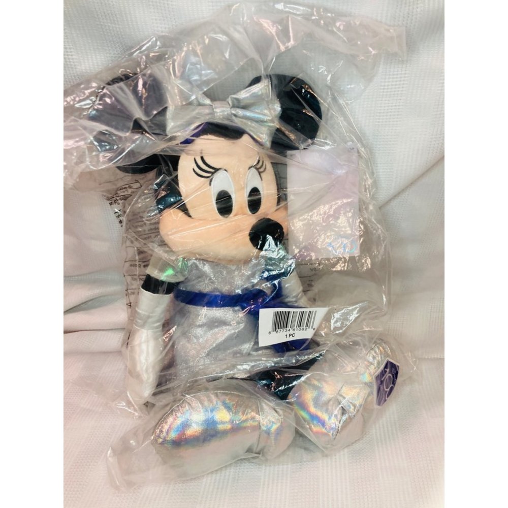 Disney Parks 2023 Platinum 100 Years Wonder Anniversary Minnie Mouse Plush Toy